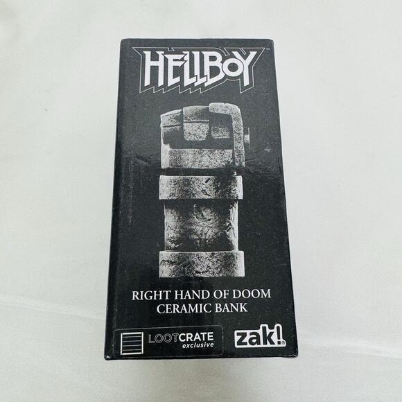 5 for $25| zak! designs Hellboy Right Hand of Doom 5" Ceramic Bank Loot Crate - Picture 1 of 3